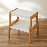 ラックとしても使えるスタッキングスツール　　ホワイト×ナチュラル