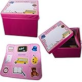 ピンクChildren Play Mat andストレージボックス2イン1