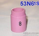 CHNsalescom 10個＃8 53N61SアルミナノズルガスレンズカップWP-9用WP-20 WP-25 12.5mm 1/2