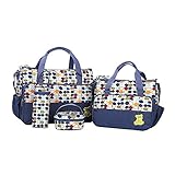 RONGTONGDA マザーズバッグ　2way ママバッグ　大容量　ハンドバッグ　トート　防水 ショルダーバッグ　 斜めがけ　ドット柄 多機能　シンプル　バッグセット　軽量 ベビー用品収納バッグ スト