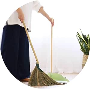 Amazon Yjfeng ほうき ちりとりリビングルームを掃除する手織りほうきわらの毛効率的なクリーニング Color Green Size 100x43cm ほうき ちりとり オンライン通販