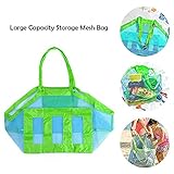 AOLVO Extra LargeメッシュビーチバッグトートバッグバックパックおもちゃタオルAway砂からオーガナイザーストレージバッグ、折りたたみ式で軽量、Perfect for Holding C