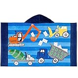 Kidsコットンビーチラップフード付きタオル ブルー