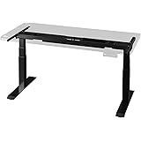Bauhutte (バウヒュッテ) 電動スーパーゲーミングデスク BHD-1400FAM-BK (脚部) 【寝る、立つ、座る。三大ゲーム姿勢をフルカバー 天板昇降幅:50~101cm】