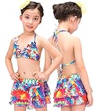 ベビー水着　女児　海水浴　水着 　乳児スイミングウェア　子供水着　女の子水着児童水着　女児タンキニ　キッズ 水着　　女の子ビキニ2点セット (10サイズ)