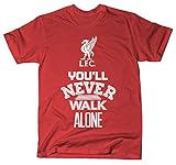 オフィシャルLiverpool FCスクリプトレッドTシャツ L