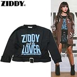 Ziddy(ジディー) 裏毛「ベルト付き」長袖トレーナー・ブラック 【1603】【C】 F(フリーサイズ) ブラック(04)