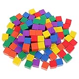 Baosity 子供　早期教育　図形　キューブ　つみき　ブロック　正方形　木製　 知育　おもちゃ　玩具　カラフル - 100個
