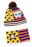 ベビー ニットキャップ スヌードセット(イエロー)