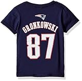 NFL幼児用Rob Gronkowski新しいEngland Patriots Mainliner Name & Number半袖Tシャツ、ダークネイビー、3 Tall