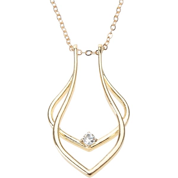 幾何学的ペンダント付きネックレス Amazon | [HJKHB] 婚約安全ペンダントネックレス幾何学的形状リング