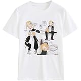 OUHUAN 東京卍リベンジャーズ Tシャツ マンガ柄 半袖 トップス 日常服 上着 丸首 夏服 コスプレ衣装 子供用 大人用 ファッション 記念シャツ スウェット (color9#,110)