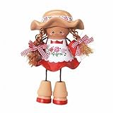 陶器人形 置物 オブジェ テラドールdeco Mika-chan 赤色 完成品 Y130