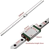 YunShuo MGN7 Miniature Rail Guide Slide Linear w/Sliding Block CNC Tool 500/300/200mm (MGN7C block +