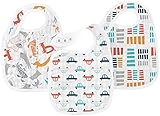 aden + anais Zutano Snap Bib 3 Count, Pup In Tow, by aden + anais