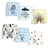 Simple Plan　子供用　キッズ　インナー　北欧風　綿100%　ボクサーパンツ　ショーツ　ブリーフ　6枚組　日替わり　男の子　90cm～130cm (90)