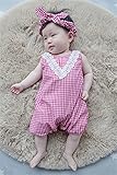 WIN ベビー・赤ちゃん用 ガールズ ワンピース ヘアバンドセット ベビー服 ベビーギフトセット 夏服 女の子 (80cm, ピンク)