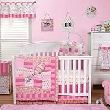 Dr Seuss Oh! The Places You'll Go! Pink 4 Piece Crib Bedding Set with Bumper plus FREE Sheet Saver b