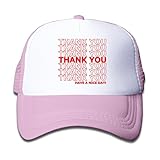 キッズ メッシュキャップ 通気性 大人気 旅行 ハット ありがとう 紫外線防止 帽子 カジュアル ストーリート系ピンク プリント付き 無地