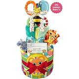 おむつケーキ Sassy（サッシー） 豪華３段５点ウォッシュタオルセット/出産祝い/誕生日プレゼント ダイパーケーキ (パンパースS22 （出産祝い用に）)