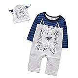 エルフ ベビー(Fairy Baby)ベビー服 カバーオールロンパース 肩開き 長袖 出産祝い (73CM, 獅子柄)