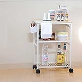 nsp130/nsp キッチンワゴン 単品 ナチュラル|キッチン収納として使えるキャスター付きワゴン