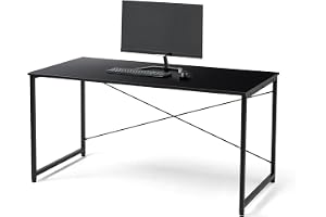 サンワダイレクト パソコンデスク 幅140×奥行70cm モニターアーム対応 机 PCデスク 組立簡単 ブラック 100-DESKF059BK