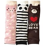 かわいい動物のブタ・パンダ・ベアコットンベビーレッグウォーマーレギンス・ソックス (ホワイト)