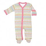 Apple Park Organic Cotton Long Sleeve Footie、ベビーガールズ US サイズ: S カラー: ピンク