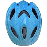 TangQI ヘルメット 子ども用 自転車 サイクリングヘルメット 42～50cm 軽量 12穴通気 調整可能 (ブルー)