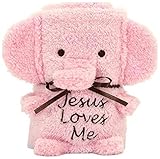 Elephant Blankie Pink with Jesus Loves Me by Brownlow Kitchen