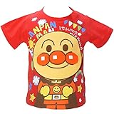 【本体綿100％】2017年 夏物 アンパンマン 天竺 ４キャラフェイス めくる 半袖Ｔシャツ Anpanman レッド-アンパンマン◇90cm