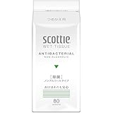 スコツテイ ウエツトテイシュー 除菌 ノンアルコールタイプ 80枚 つめかえ用 × 3個セット