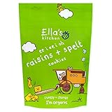 Ella's Kitchen Organic Ee - I - Ee - I - Oh Raisin & Spelt Cookies 12mth+ (80g) エラのキッチン有機ee - I - Ee