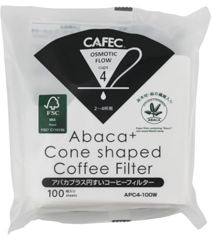 Amazon | CAFEC アバカプラス 円すい コーヒーフィルター 1杯用