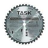 Task Tools T22400 7-1/4-Inch Hard Body Carbide Saw Blade, Cross-Cutting and Finish with 5/8-Inch Arb