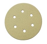 POWERTEC 45206G-50 6-Inch 6 Hole 60 Grit Hook and Loop Sanding Discs Gold 50-Pack [並行輸入品]