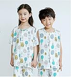 【あるこんたるこん】(TB-N) ルームウェア パインフルーツ ベビー キッズ ジュニア 女の子 男の子 ノースリーブ ハーフパンツ パジャマ コットン (110)
