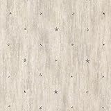 Chesapeake CTR090611 Brindle Grey Barn Star and Sprigs Wallpaper by Chesapeake
