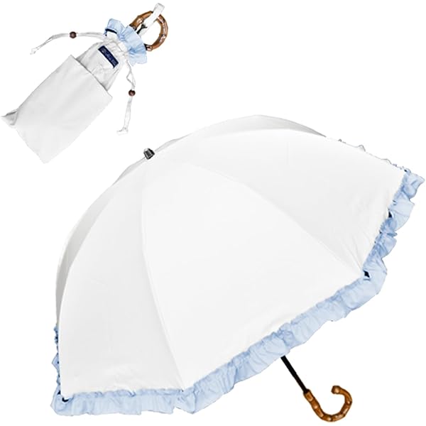 Amazon | 芦屋ロサブラン 長傘 日傘 50cm パゴダ ダブルフリル 100