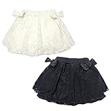 (アイボリー/95cm)ベビー服 女の子 スカパン Dolly Ribbon ドーリーリボン ボトム 裏シャギー 花柄レース シフォンリボン ウエストゴム 女児 ベビー
