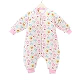 Baby厚さ100 % Organic Cotton Split Sleeve Wearable Blanket M-32 Inch ピンク