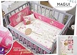 Baby Girl BeautyソフトMagui 6ピースベビーベッド寝具セット