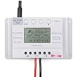 Sun YOBA 液晶ディスプレイ互換性PWM太陽エネルギー充電コントローラー 10A 12V/24Vオートスイッチ