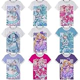 ひろがるスカイ！プリキュア tシャツ 半袖 ソラ ましろ ツバサ あげは ひろプり 夏服 インナーシャツ コスプレ衣装 日常服 カジュアル 記念シャツ 丸首 柔らかい 肌着 快適 通気性 柔らかい 男女兼用 (XL,2) [並行輸入品]