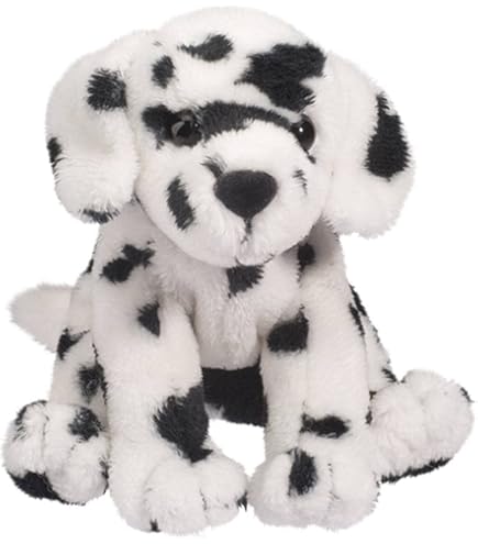 Kathfly Halloween Plush Dalmatian Dogs - 4 Pack 5.7 Inch Spotted Puppy Stuffed Animals