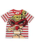 (マイファーストヒステリック) MY FIRST HYSTERIC ボーダー柄 BIG MINI 半袖Tシャツ 80cm ターコイズxレッド