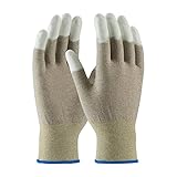 CleanTeam 40-6416/S Seamless Knit Nylon/Copper Fiber Electrostatic Dissipative (ESD) Glove with Poly