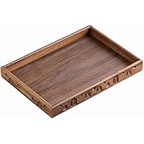 讃岐盆　超美品　木製彫刻模様入り　正方形　お盆　トレー 讃岐盆 超美品 木製彫刻模様入り 正方形 お盆 トレー Amazon