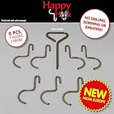 8パック画像Hanging drywall- hollow-wallフックキットby Bennet & Bradley |アンカー、壁アンカーフック、hollow-door Toggle | +たデザ